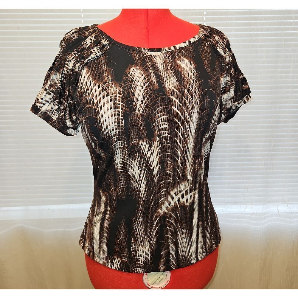 Worthington Stylish Women's Black and Brown Top